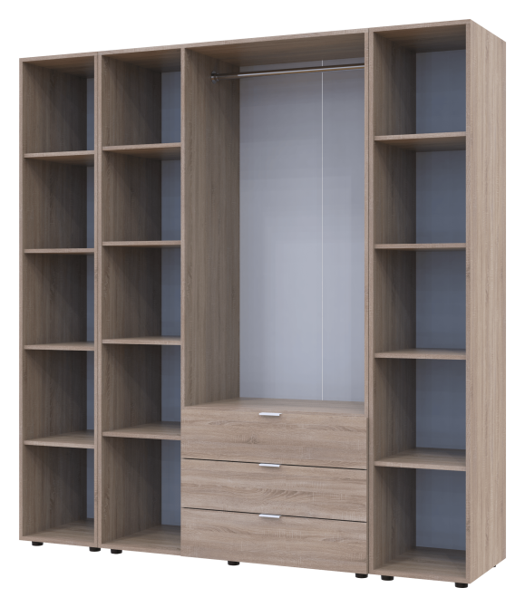 Комплект шаф для одягу Doros Гелар (3 шт.) 192,6х49,5х203,4 см Дуб сонома (DRS-011150) Дніпро - фото 4