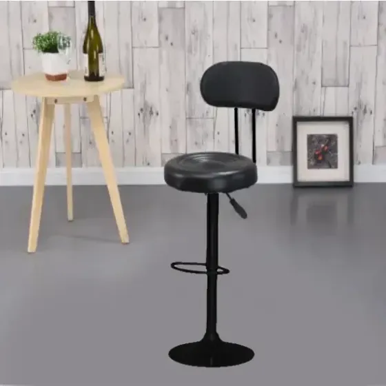 Стул для визажиста, бровистая, барный со спинкой (Цвета в ассортименте) Черный Киев