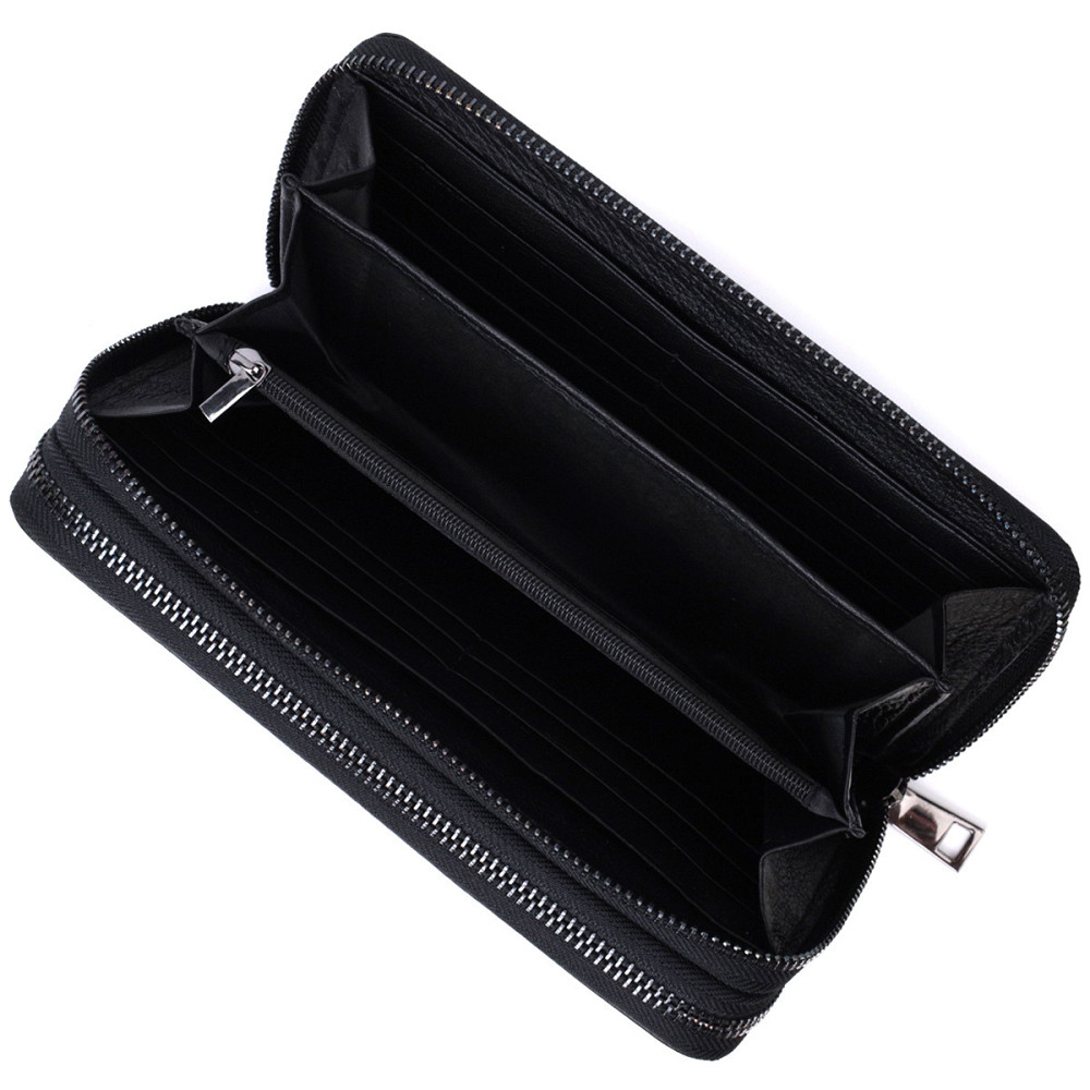 Мужской кожаный клатч для карт купюр и документов ST Leather 22684 Черный Киев - изображение 19