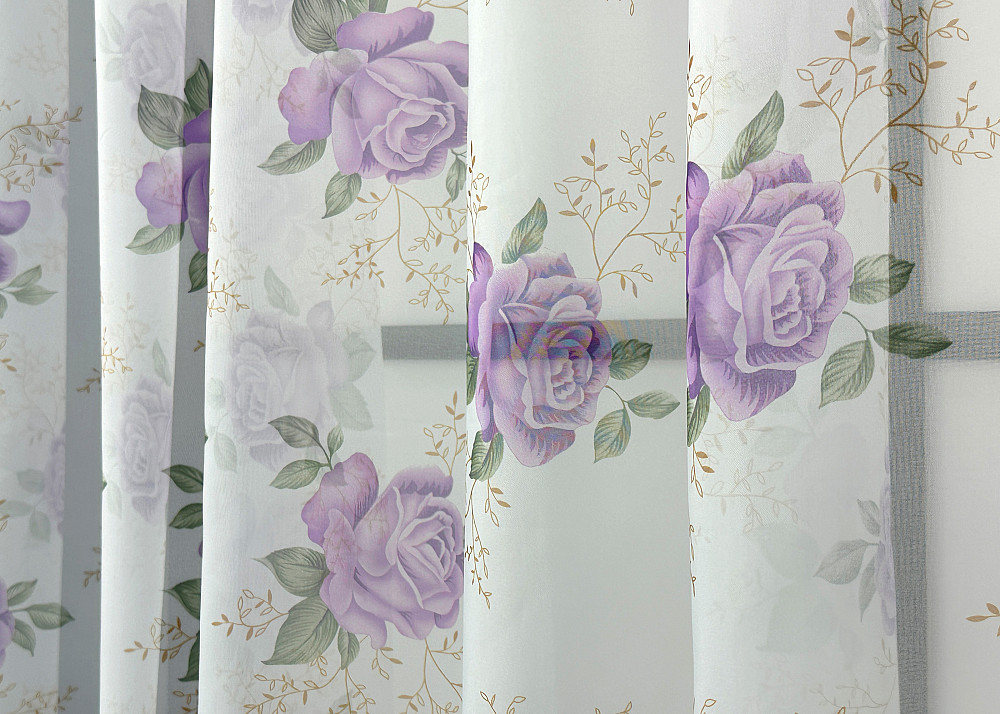 Кухонная арка VR-Textil № 000к белый с сиреневым 280х150 см (51-237) Киев - изображение 3