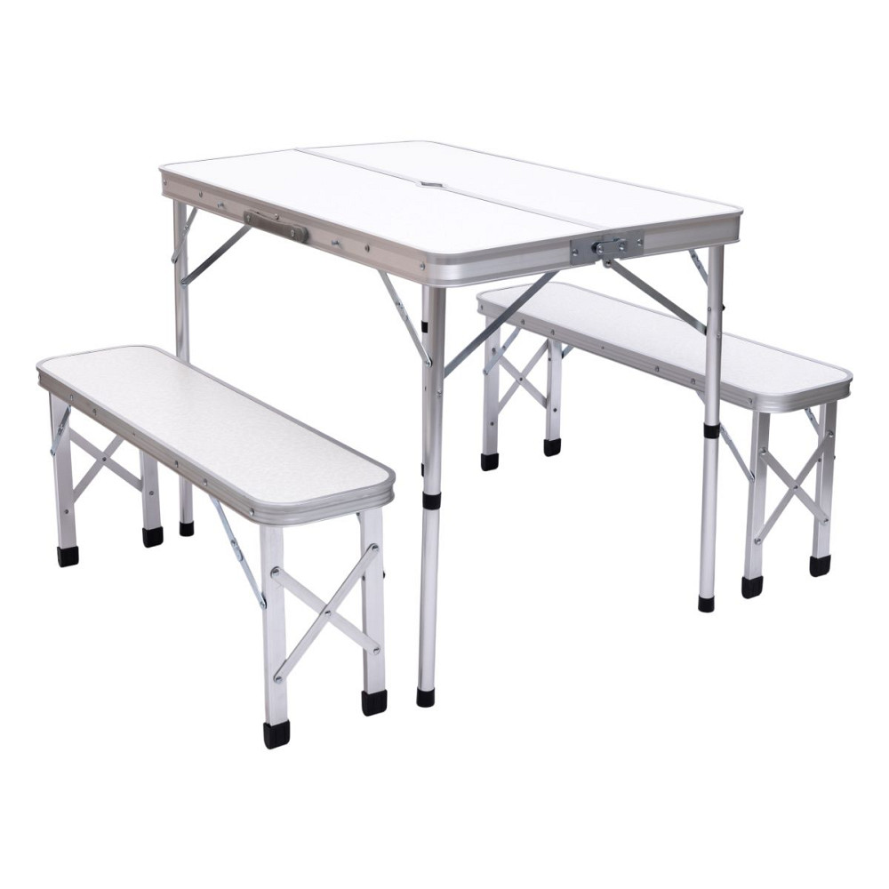 Lugi Комплект туристичний стіл + 2 лавки складні меблі Білий Lugi JY-9060W Коломыя - изображение 1