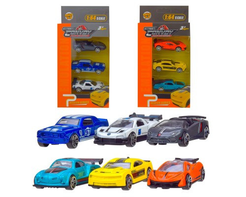 Машини набір метал арт. MH-209 (144шт/2)2види, 3машини в компл., короб. 11*4,2*22,5см, шт Київ - фото 1