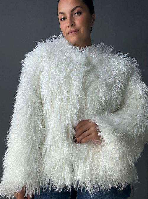 Шуба жіноча Lady Yep 10051 штучне хутро під ламу коротка біла, білий, M Київ - фото 3
