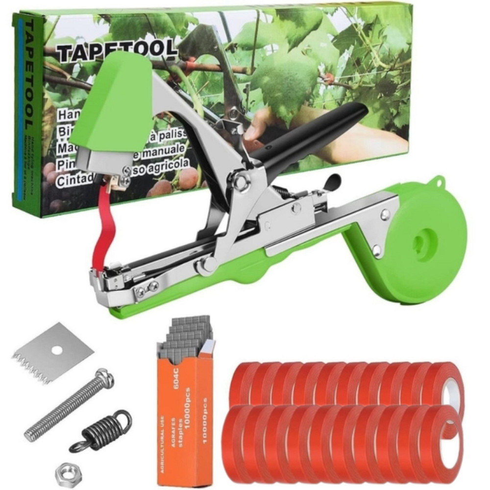 Набор для подвязки растений: Степлер + Скобы (10100 шт) + Лента (21 шт/630 м) Черновцы - изображение 1