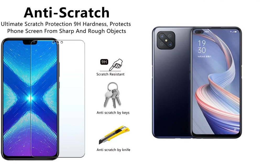 Защитное стекло NeoGlass для Oppo Reno 4 Z 5G – ультрапрозрачное и устойчивое Киев - изображение 1