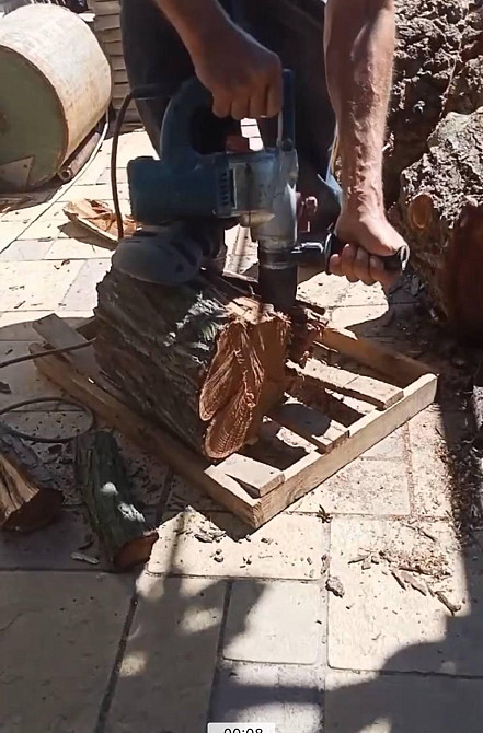 Дровокол насадка на перфоратор,шуруповер, конус, морквина, гвинтовий колун для заготівлі дров. 36 діаметр, Нове Київ - фото 2