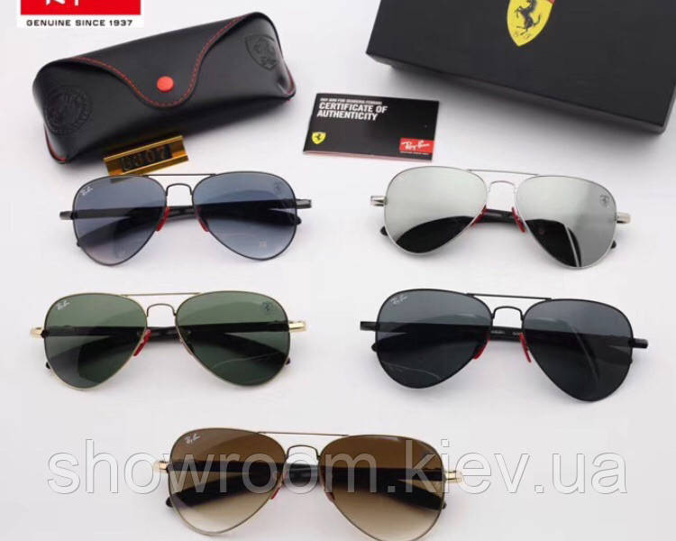 Жіночі сонцезахисні окуляри в стилі RAY BAN 8307 (001/51) Lux Київ - фото 3