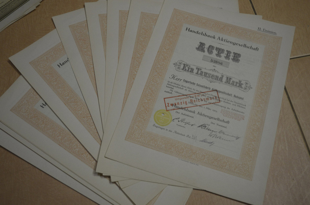 Акция. Германия. Handelsbank Berlin 1000mark 1923 год (5 - 33) Полтава - изображение 1