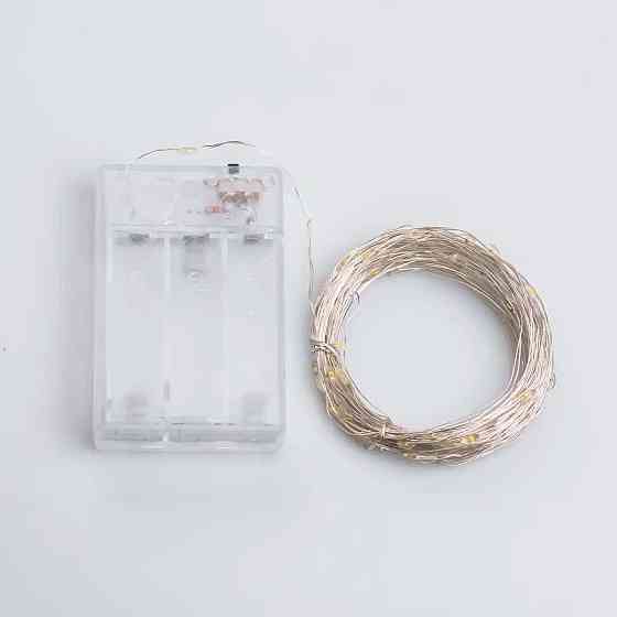 Garlando Гірлянда роса 10 метрів крапля на батарейках на 100 led білий дріт жовтий 100L10MWY Коломия