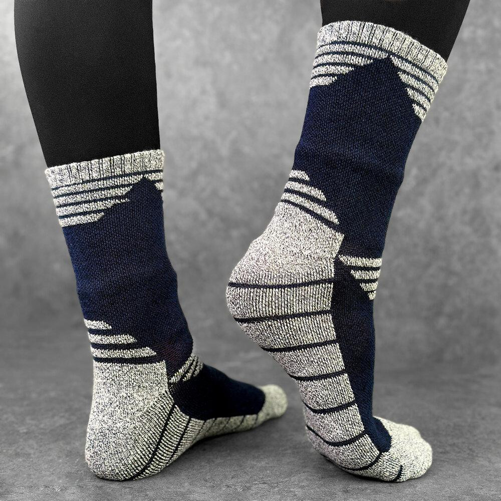 Сині з сірими вставками чоловіча шкарпетки спортивні Pobedov Heat Київ - фото 6