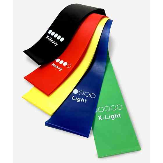 Набор трубчатых эспандеров Fit Simplify 5 шт, Эспандер ленточный резинка для фитнеса JK-70 Львов