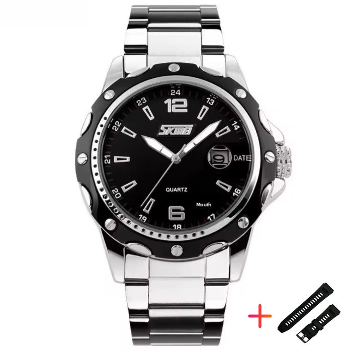 Часы мужские наручные Skmei Robby Elastic Black (2 ремешка) Киев - изображение 18