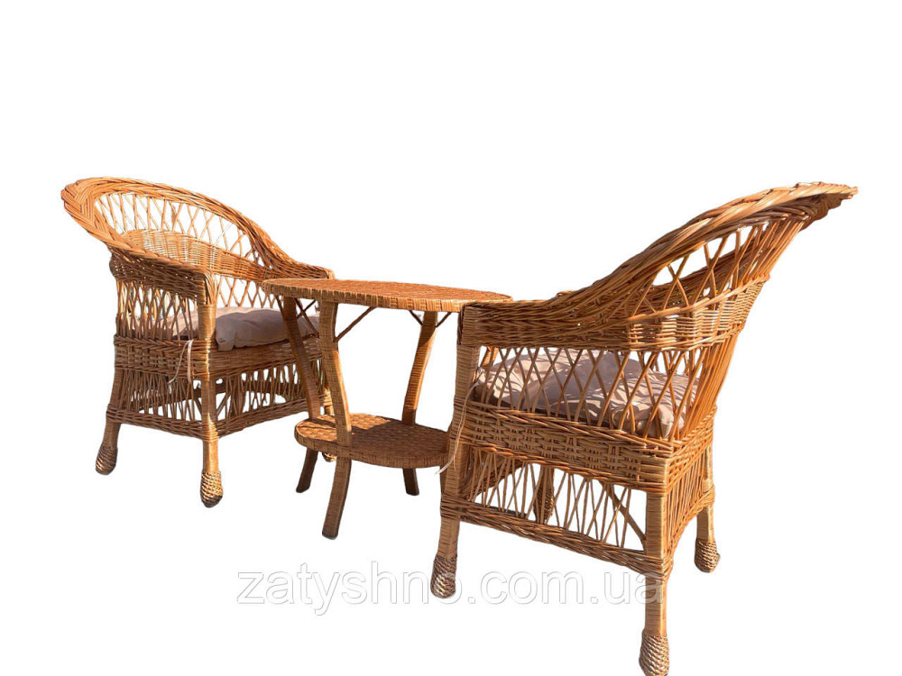 Меблі плетені з овальним столом Київ - фото 6