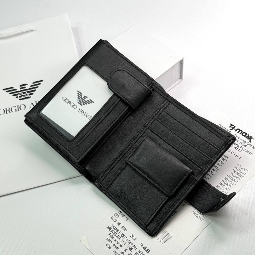 Мужской брендовый кошелек на застежке Armani (3029) Киев - изображение 10