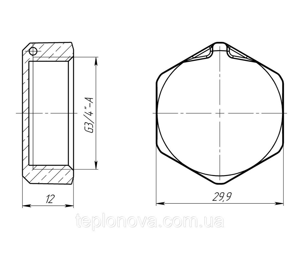 Заглушка 3/4″В латунная под пломбу LC401P OPTIMUM Черновцы - изображение 3