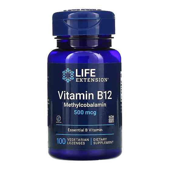 Витамин В12 (метилкобаламин) Life Extension B12 500 mcg 100 вег леденцов Киев
