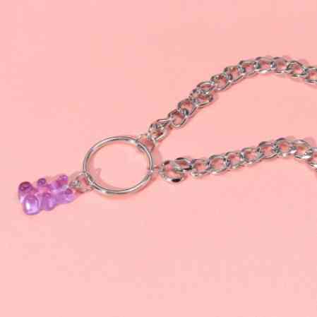 Подвеска мишка сиреневая - длина 30см, смола, цинковый сплав Киев