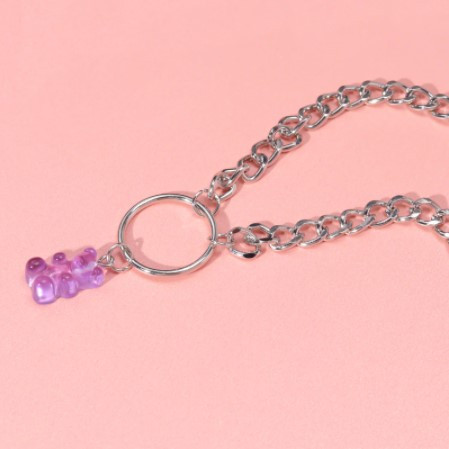 Подвеска мишка сиреневая - длина 30см, смола, цинковый сплав Киев - изображение 3