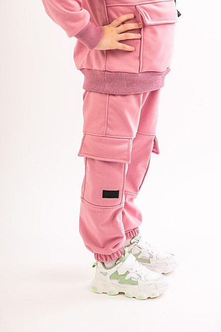 Костюм дитячий, спортивний (сірий меланж, ментол, бузковий,рожевий, жовтий) 92, Рожевий Крохатушка одяг Київ - фото 5