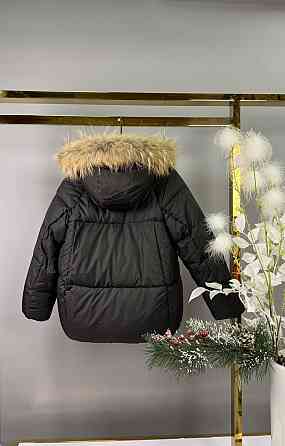 Детская зимняя черная куртка для девочки подростка 128,134,140,146,152 Николаев