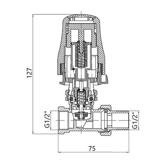 Кран Thermo Alliance Standart RTL прямой 1/2