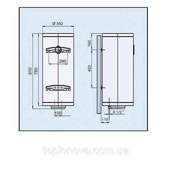 Водонагрівач LEOV LV Slim Dry 50 l сухий тен Чернівці