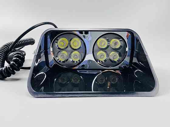 Маячок проблисковий автомобільний S8 стробоскоп мигалка 9-80V 8 led діодів білий спалах (під скло) Мукачево