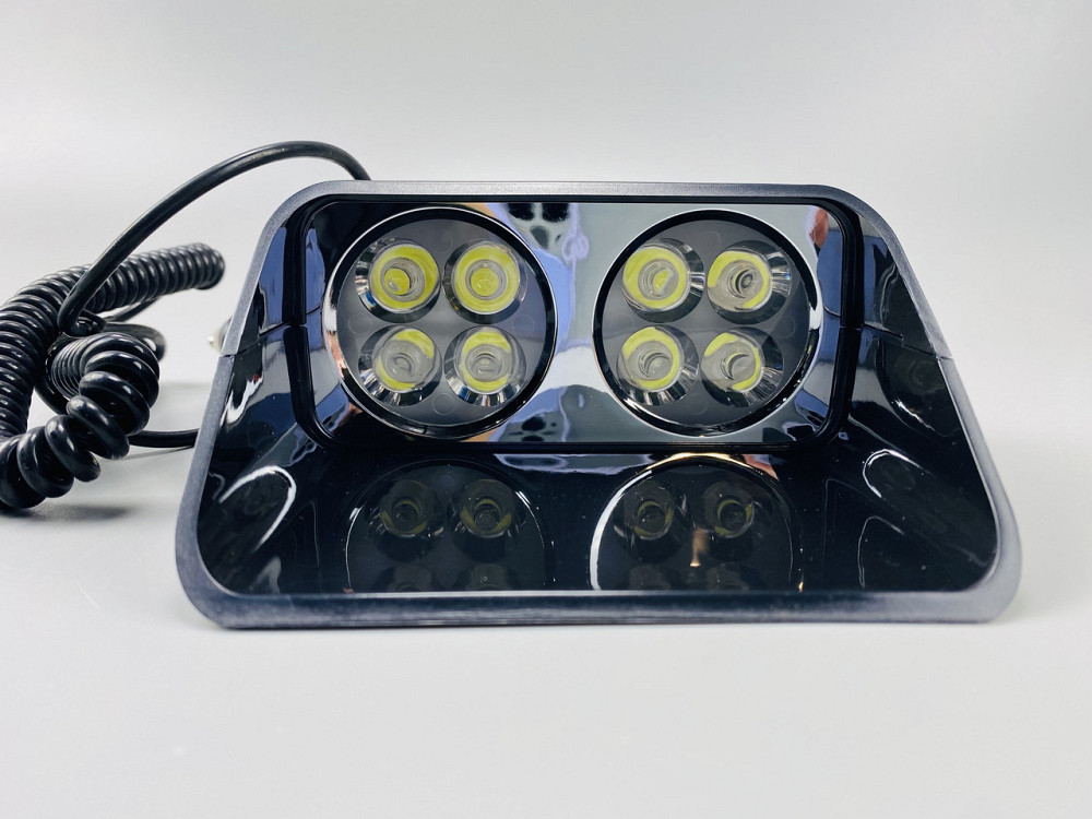 Маячок проблисковий автомобільний S8 стробоскоп мигалка 9-80V 8 led діодів білий спалах (під скло) Мукачево - фото 5