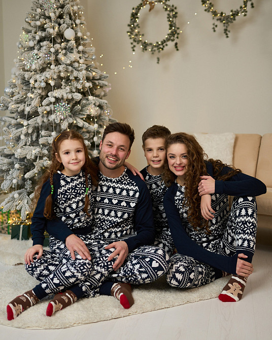 Чоловічий комплект зі штанами — Новорічний орнамент- Family look для сім'ї Tom John 93435 XL Київ - фото 3