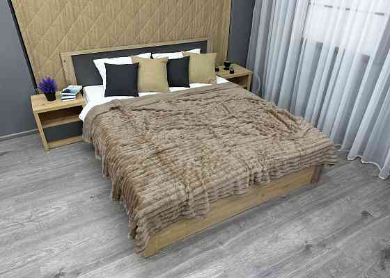 Плед-покривало смужка Шарпей 210х220 см (+-10см) Капучино (87-203) Київ