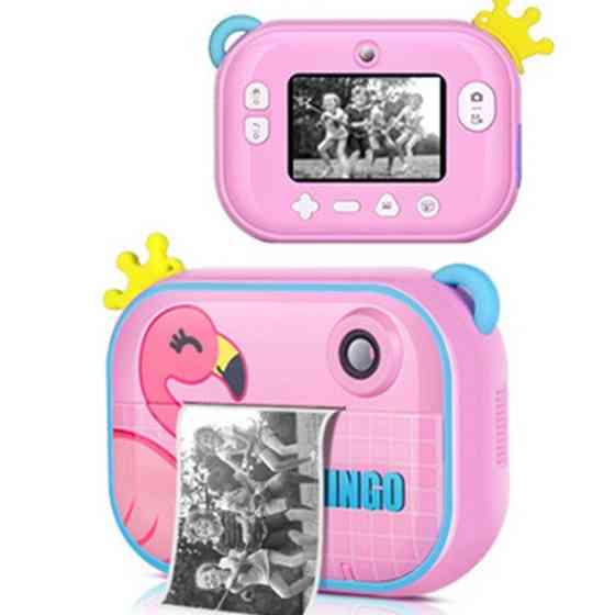 Детский фотоаппарат мгновенной печати YT008 PINK FLAMINGO с поддержкой microSD TC-43 Львов