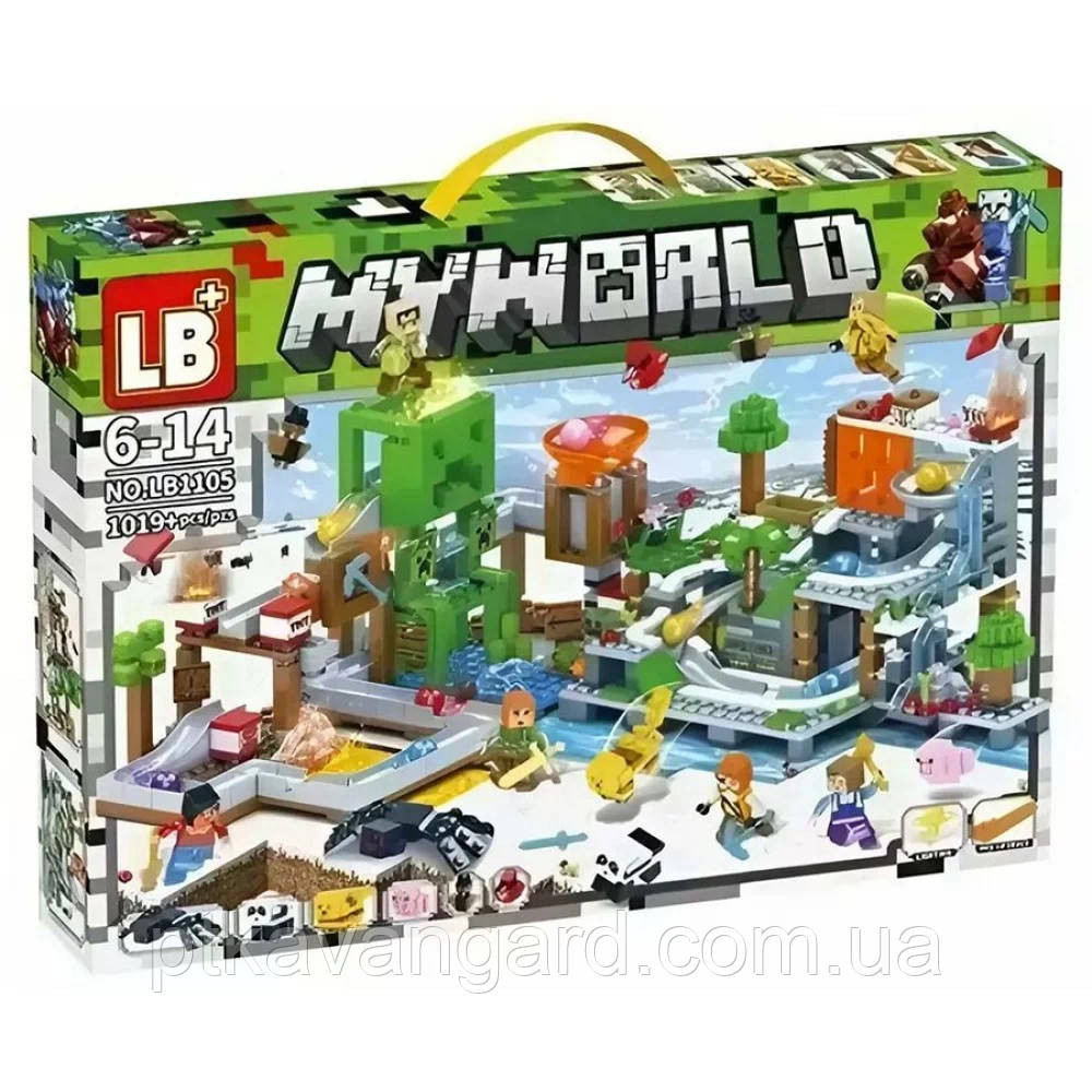 Конструктор Minecraft велика шахта Крипера 1019 деталей з кульками та LED LLB1105 Хмельницький - фото 1