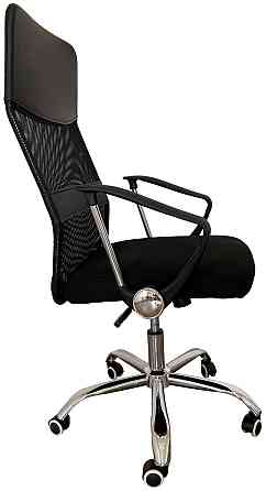 Офисное кресло руководителя Tehforward Ultra хром Tilt Черный Киев