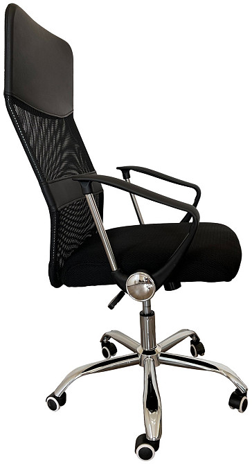 Офисное кресло руководителя Tehforward Ultra хром Tilt Черный Киев - изображение 3