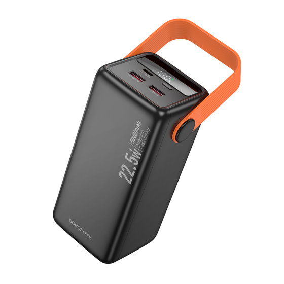 Павербанк 50000 mAh BOROFONE BJ66A Magnifico 22.5W+PD20W быстрая зарядка черный power bank повербанк Одесса