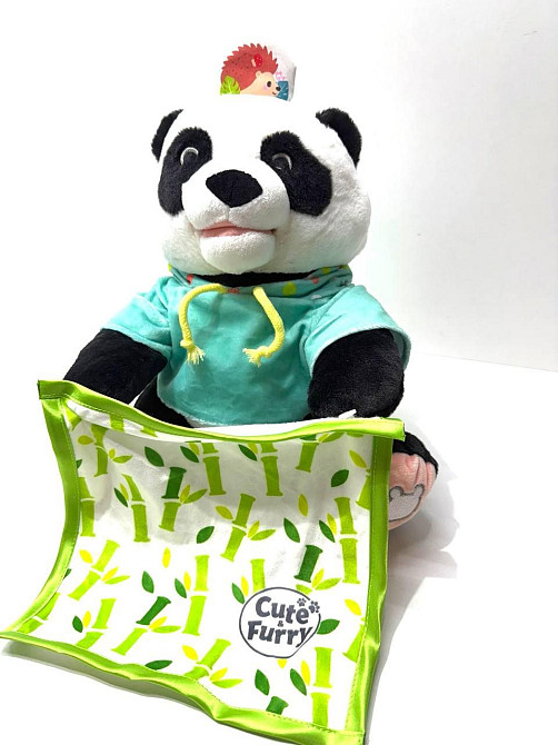 Панда казкар інтерактивний грає у хованки 14 фраз розповідає казку 27 см Чорно-білий (6226 I UA) Чернігів - фото 5