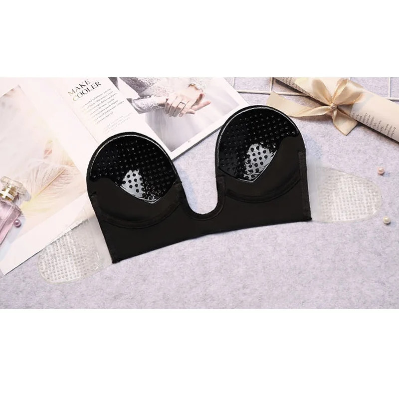 Невидимый бюстгальтер fly bra с вырезом женский черный Киев - изображение 3