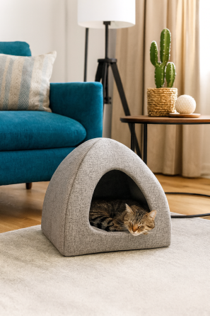 Будинок-лежак Природа Caprice для котів та собак 38х38х36 см Київ