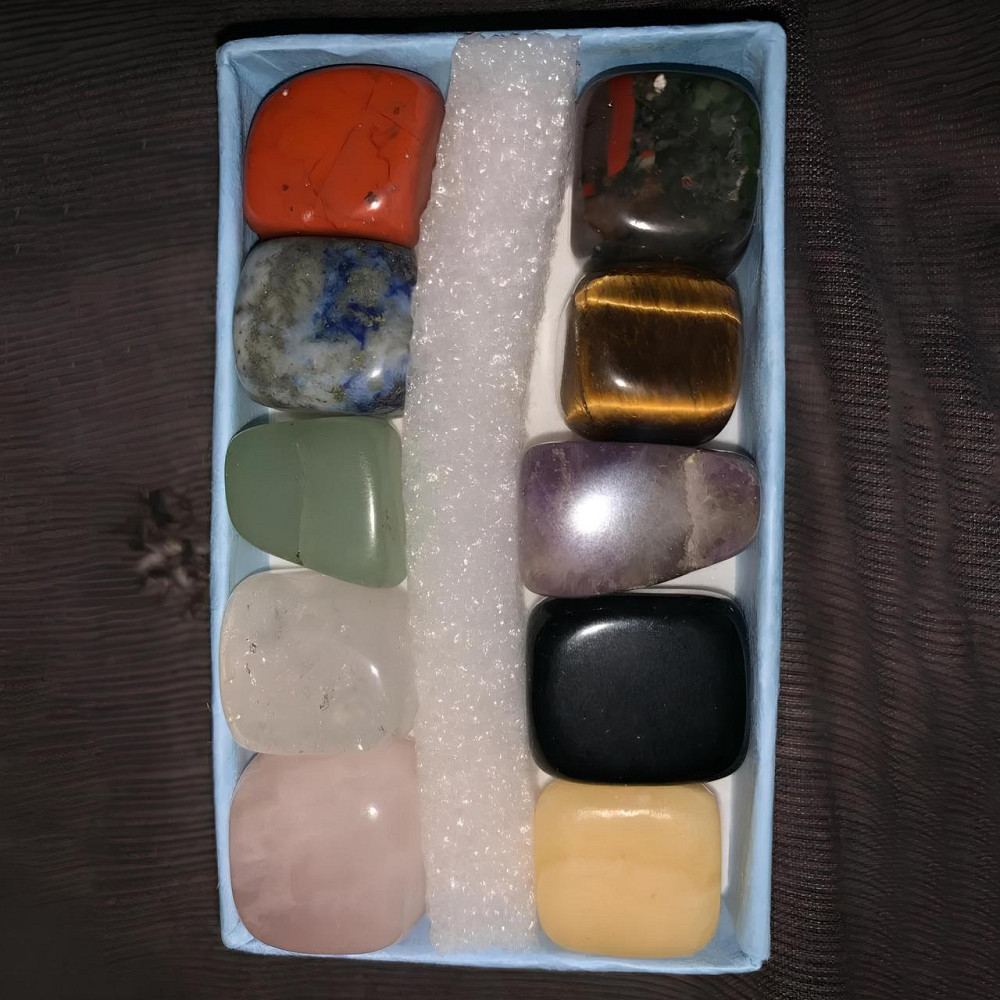 Набір з десяти натуральних каменів RESTEQ — напівдорогоцінні кристали з енергетичним впливом для дому, медитації та подарунка Київ - фото 8