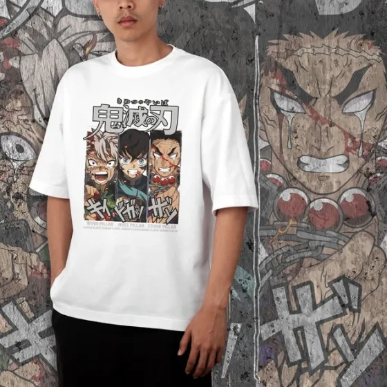 Футболка для підлітка хлопчика з принтом Клинок, рассекающий демонов Столпы 2 WE Розмір 160 Anime10363 Дніпро