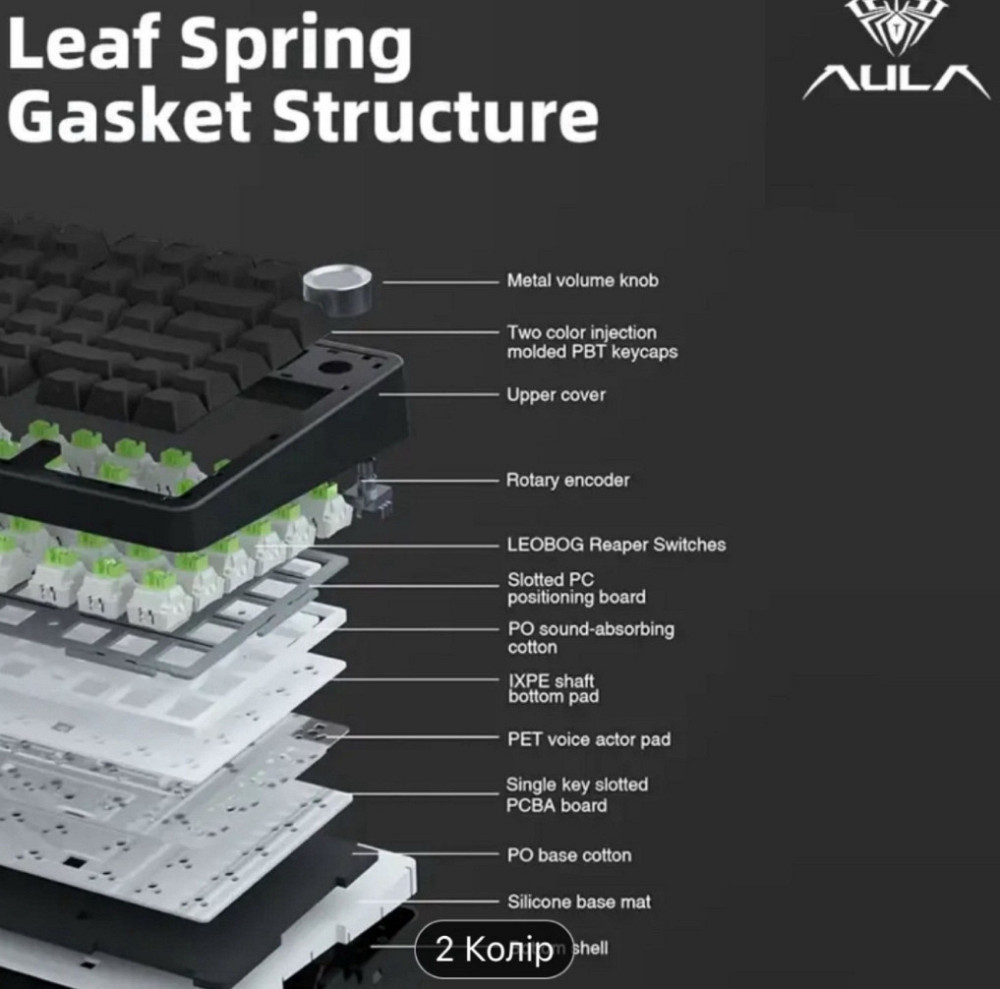 Механическая игровая клавиатура Aula f75. Киев - изображение 1