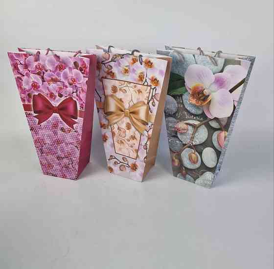 Бумажный пакет маленький  под орхидею 37см (12 шт) Харьков