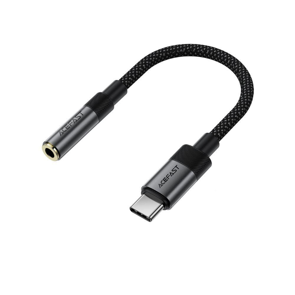 Аудіокабель ACEFAST J12 Type-C to 3.5mm female, nylon braid, 0,15m, Black Одеса - фото 3