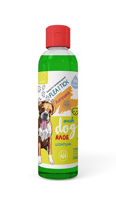 Шампунь для собак Лапушка Алоє для догляду за шкірою та вовною 240 мл (Круг) Винница - изображение 2