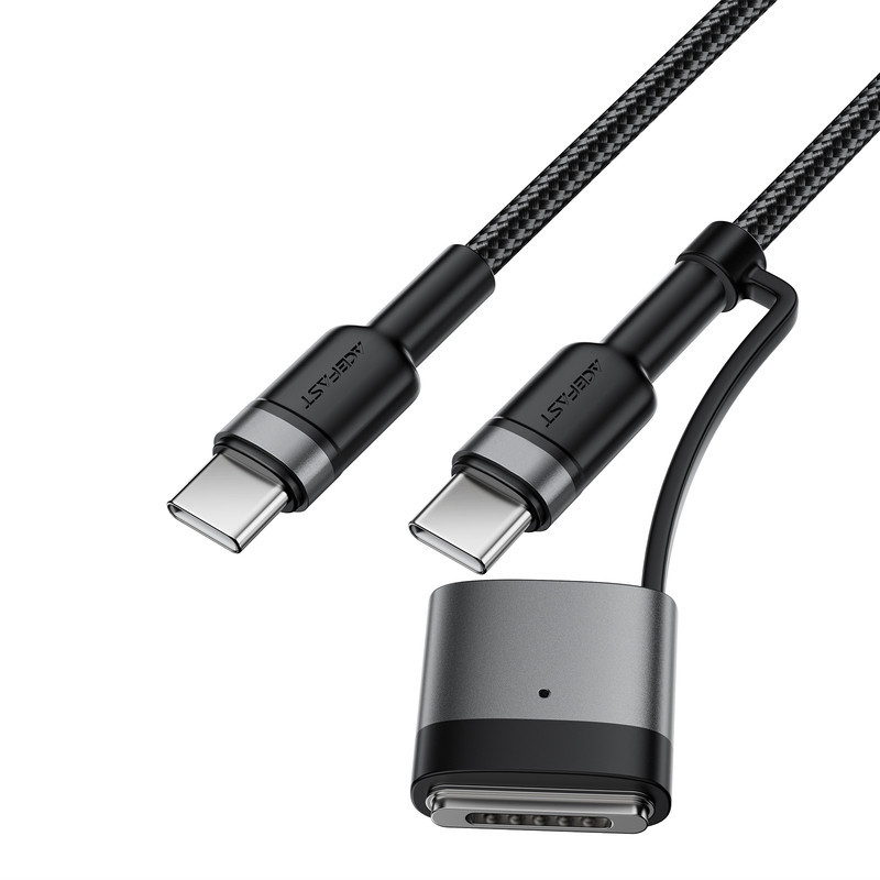 Кабель ACEFAST C22-05 USB-C to USB-C / magnetic aluminum alloy charging data cable Black Киев - изображение 3