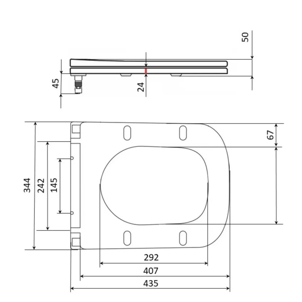 Qtap Сиденье для унитаза (Tern 490,520,610) 435x344x50 мм, White, с микролифтом, Slim Duroplast, Quick Release QTSC179W47353 Киев - изображение 2
