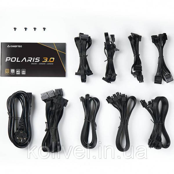 БЖ 1250W Chieftec POLARIS 3.0 PPS-1250FC-A3, 135 mm, 80+ GOLD, Cable management, retail (PPS-1250FC-A3) Київ - фото 8