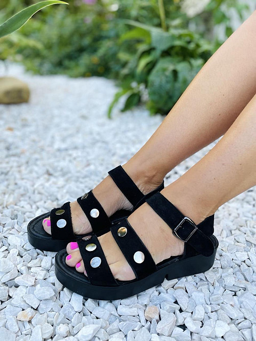 VIKTTORIO БосонІжки жіночі VIKTTORIO Сахара чорні (літо, замша натуральна) (3771) лише 38р. Коломия - фото 5