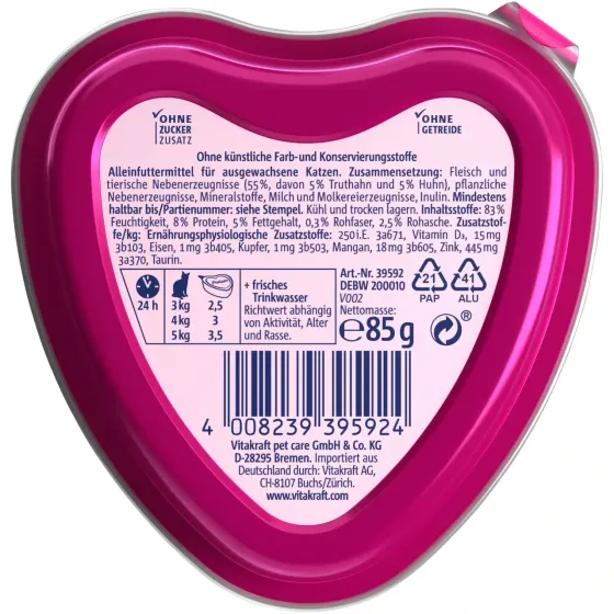 Влажный корм для кошек Витакрафт Vitakraft Poésie Créat с курицей и индейкой в ​​соусе, 85 г Винница