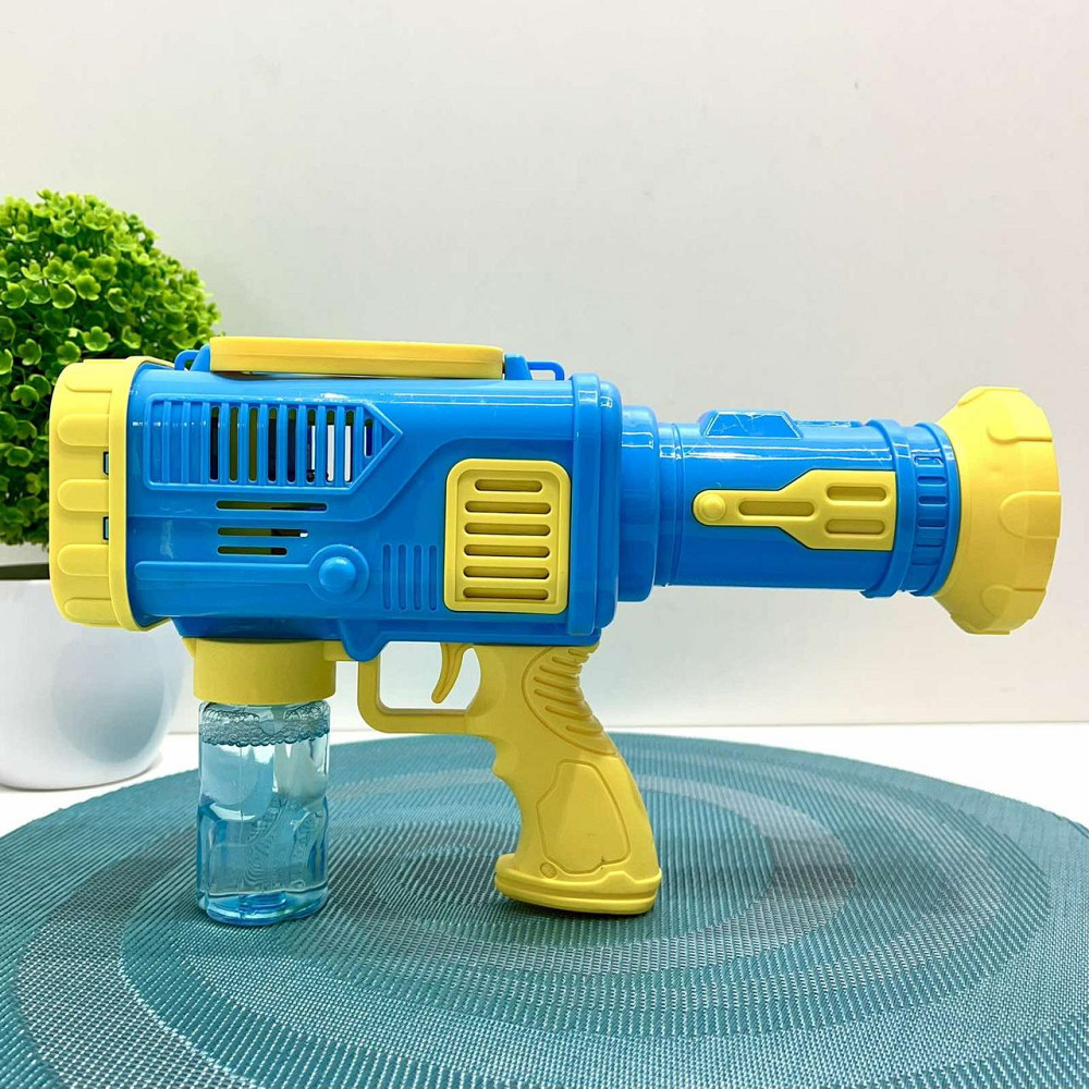 Пістолет для запуску мильних бульбашок світло запаска 26 см Жовто-синій (9835-3) Чернігів - фото 5